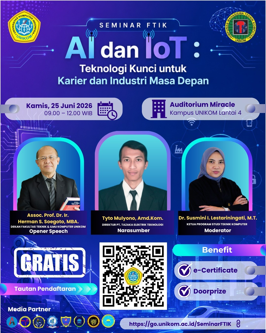 Seminar FTIK "AI dan IoT : Teknologi kunci untuk Karier dan Industri Masa Depan"