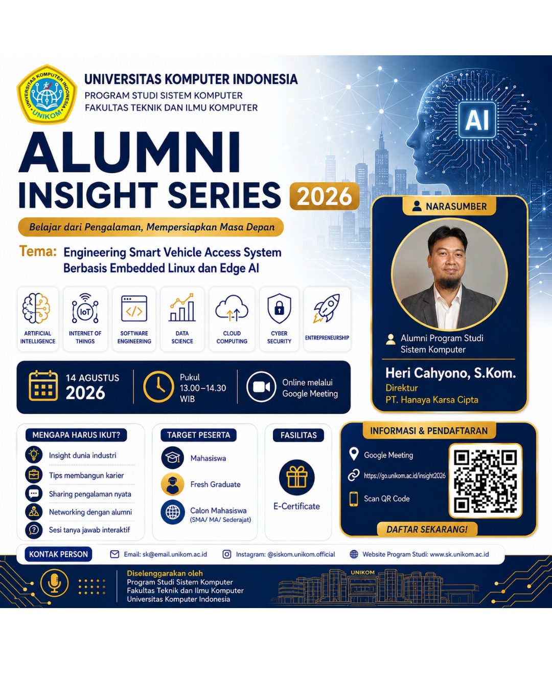 ALUMNI INSIGHT SERIES 2026 "Engineering Smart Vehicle Access System Berbasis Embedded Linux dan Edge AI"